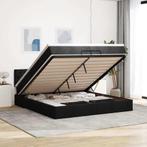 vidaXL Ottoman bed met matras 200x200 cm stof zwart, Huis en Inrichting, Slaapkamer | Bedden, Verzenden, Zwart, Overige maten