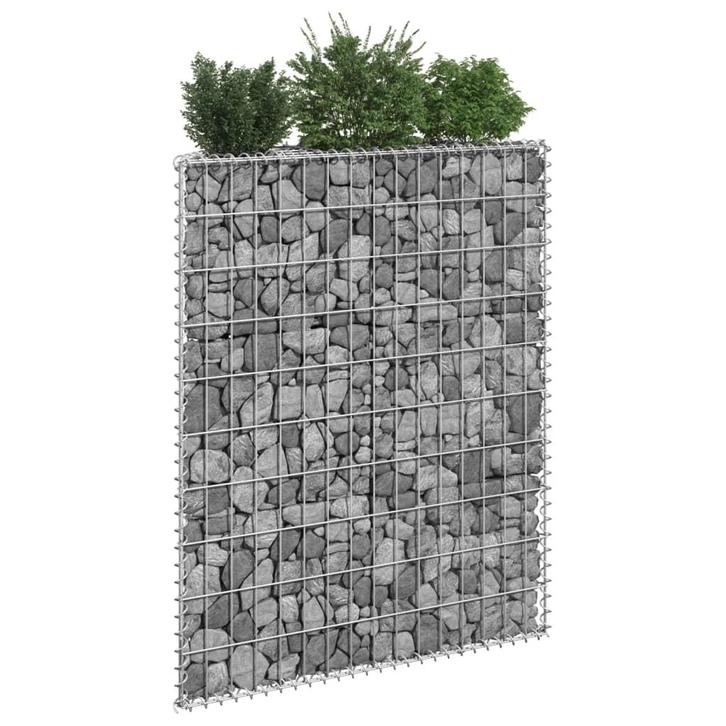 vidaXL Gabion plantenbak trapezium 80x20x100 cm, Tuin en Terras, Bloembakken en Plantenbakken, 60 tot 100 cm, Nieuw, Metaal, 60 cm of meer