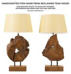 LAMPADA TEAK DA TAVOLO KEPALA CM Ø 35X69, Ophalen of Verzenden, Nieuw