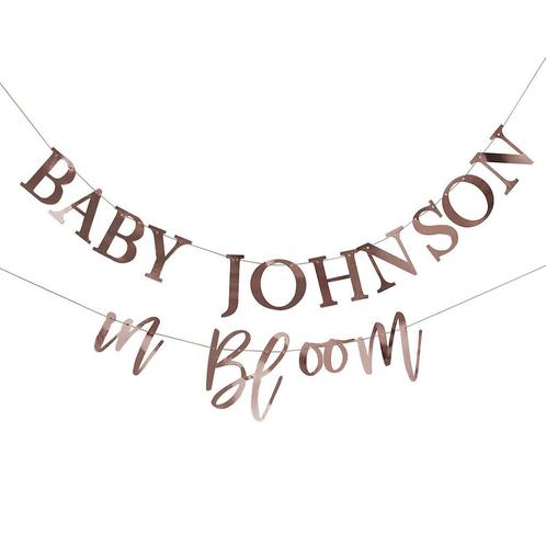 Rose Gouden Slinger Babyshower 2m, Hobby en Vrije tijd, Feestartikelen, Nieuw, Verzenden