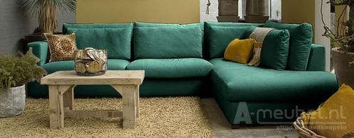 Hoekbank Velddriel - hoekbanken - Groen, Huis en Inrichting, Banken | Sofa's en Chaises Longues, Nieuw, Stof