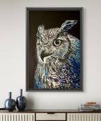 Luca Domiro - Nocturnal Wisdom - Owl - (Large Painting)