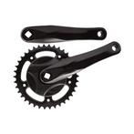 crankstel 38T Zwarte crankset aluminium 170mm, Fietsen en Brommers, Fietsonderdelen, Verzenden, Nieuw, Budgetfietsonderdelen.nl