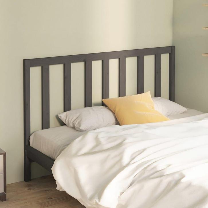vidaXL Hoofdbord 166x4x100 cm massief grenenhout grijs, Huis en Inrichting, Slaapkamer | Bedden, Grijs, Nieuw, Hout, Verzenden