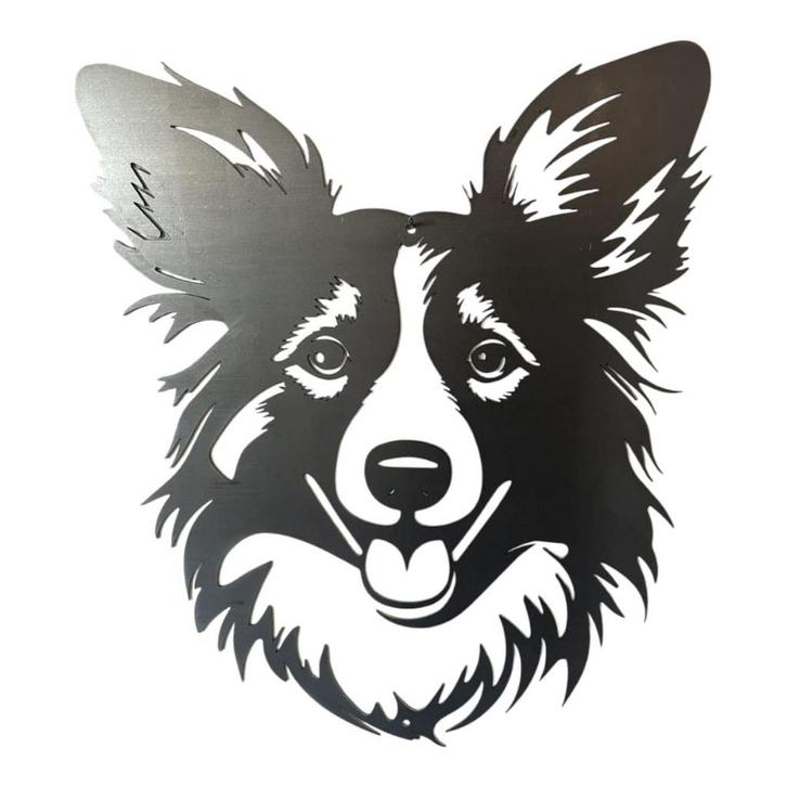 Sheltie van Cortenstaal – Tuindecoratie 363x274x2 mm, Tuin en Terras, Tuinwanddecoratie, Verzenden