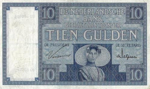Bankbiljet 10 gulden 1924 Zeeuws Meisje Zeer Fraai, Postzegels en Munten, Bankbiljetten | Nederland, Verzenden