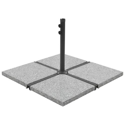 vidaXL Parasolvoetplaat vierkant 25 kg graniet grijs, Tuin en Terras, Parasols, Parasolvoet, Nieuw, Minder dan 1 meter, Verzenden