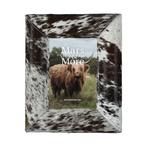 fotolijst koe bol zwart/ donkerbruin / wit 18x13cm, Huis en Inrichting, Woonaccessoires | Overige, Verzenden, Nieuw