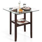 2dekans | coast Vierkante Glazen Bijzettafel 61x61x62,5 cm, Huis en Inrichting, Tafels | Bijzettafels, Ophalen of Verzenden, Zo goed als nieuw