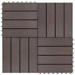 vidaXL 22 st Terrastegels 30x30 cm 2 m² HKC donkerbruin, Verzenden, Nieuw