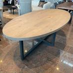 Eettafel ovaal - massief eiken turf 230x110 - Pronto Wonen, Huis en Inrichting, Tafels | Eettafels, Eikenhout, Nieuw, 150 tot 200 cm