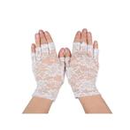 Kant Handschoenen Wit half, Verzenden, Nieuw, Feestartikel