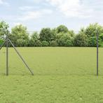 vidaXL Zeskantig Hek Grijs 1.4x10 m Staal, Verzenden, Nieuw