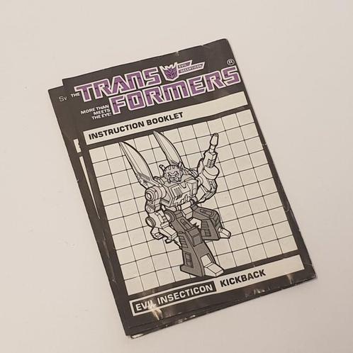 Transformers Kickback Instructions (Transformers Parts), Verzamelen, Poppetjes en Figuurtjes, Zo goed als nieuw, Verzenden