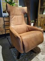 Relaxfauteuil Kampen microvezelstof brandy handbediening, Nieuw, Ophalen of Verzenden, Leer, 75 tot 100 cm