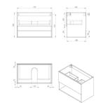 Onderkast Best Design Rigatti Gefreesd 78 cm Mat Wit, Ophalen of Verzenden, Nieuw