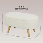 TRUUSK Gestoffeerde Zitbank met Opbergruimte - Teddy Fluwele, Verzenden