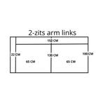 Leren elementenbank Flow - element 2 zits arm links, Nieuw, Ophalen of Verzenden, Rechte bank, Modern