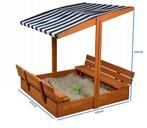 Zandbak Hout XL | Met Dak & Bankjes | Nieuw!, 100 tot 200 cm, Nieuw, Ophalen of Verzenden, 50 cm of meer