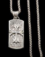 Sierlijke beschermende ketting - Fleur de lys kruis -