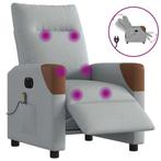 vidaXL Massagestoel elektrisch verstelbaar stof lichtgrijs, Huis en Inrichting, Fauteuils, Verzenden, Nieuw