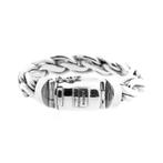 Zilveren Buddha to Buddha armband; Kadek | 22 cm, Ophalen of Verzenden, Gebruikt, Overige kleuren, Zilver