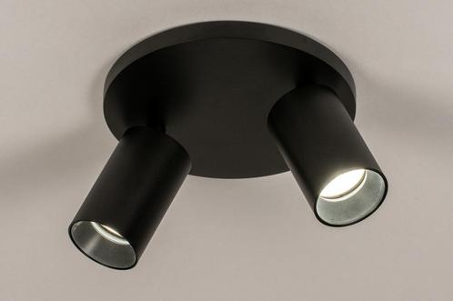 Rietveld Spots - Zwart - Metaal, Aluminium, Huis en Inrichting, Lampen | Hanglampen, Verzenden