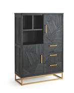 Complete meubelset Simba teak zwart/goud NIEUW!!, Huis en Inrichting, Complete inboedels, Ophalen of Verzenden