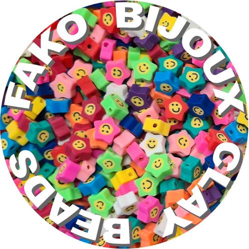 Fako Bijoux® - Klei Kralen Sterretjes Smiley / Emoji -, Hobby en Vrije tijd, Kralen en Sieraden maken, Verzenden