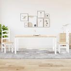 vidaXL 3-delige Eethoek Panama massief grenenhout wit, Huis en Inrichting, Complete eetkamers, Verzenden, Nieuw