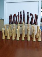 Schaakspel - Pièces déchecs très rare sculpté en buis -
