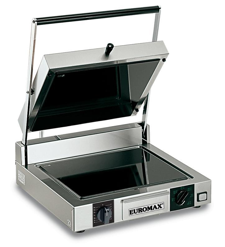 Euromax Medium keramische grill met timer (ribbel - ribbel), Zakelijke goederen, Horeca | Keukenapparatuur, Verzenden