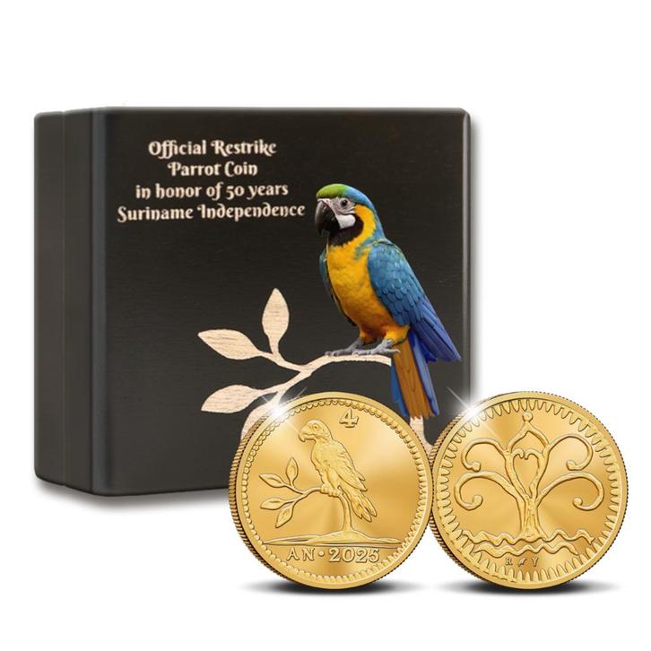 Officiële Herslag: Papegaai Duit Goud 1 ounce, Postzegels en Munten, Munten | Nederland, Verzenden