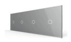 Livolo | Grijs | Touchscreen schakelaar | Dimmer | 1+1+1+1 |, Ophalen of Verzenden, Nieuw, Schakelaar