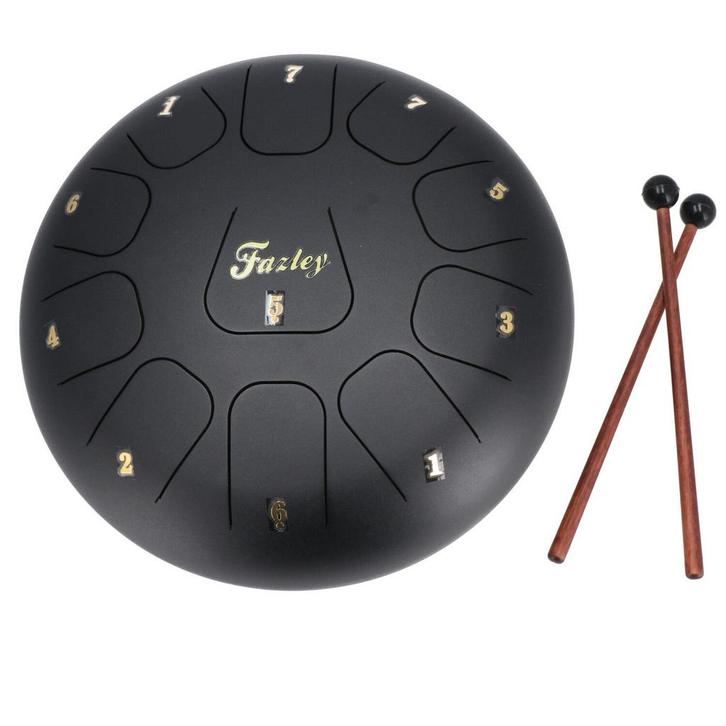 Fazley Tongue Drum TD12 in C majeur zwart 12 inch, Muziek en Instrumenten, Drumstellen en Slagwerk, Verzenden