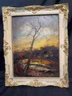 Albert Steel (1917-1984) - Dorre boom in kleurrijk landschap, Antiek en Kunst