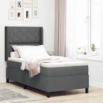 vidaXL Boxspring bed met matras Donkergrijs 100 x 200 cm, Verzenden, Nieuw, Grijs