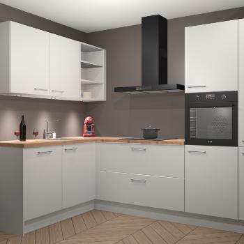 Zijdegrijze keuken Cognac 100051, Huis en Inrichting, Keuken | Complete keukens, Verzenden