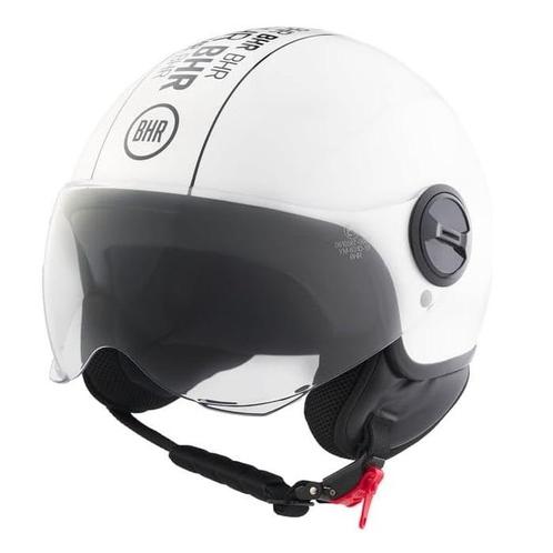 BHR 835 vespa helm wit stripe | ECE 22.06, Motoren, Kleding | Motorhelmen, Nieuw met kaartje, Verzenden