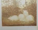 Jan Mankes (1889-1920) - Vier muisjes in het bos in oker