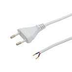 Netsnoer 2 Meter 220V + Europlug stekker - Wit, Verzenden, Nieuw