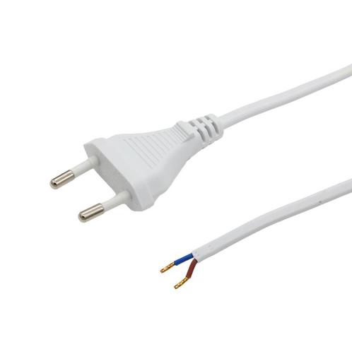 Netsnoer 2 Meter 220V + Europlug stekker - Wit, Huis en Inrichting, Lampen | Overige, Verzenden