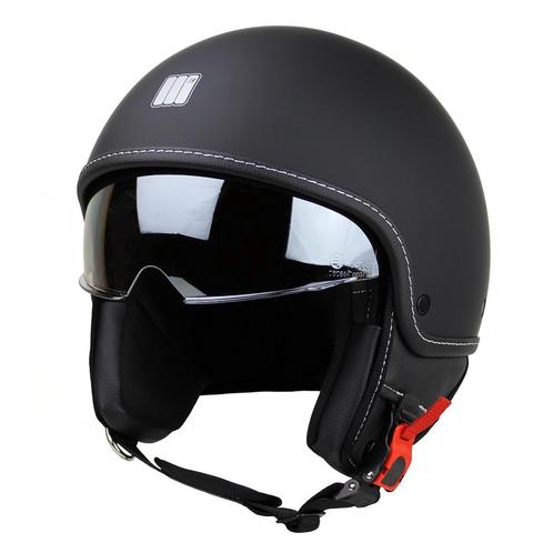 Motocubo beetle jethelm met vizier | mat zwart | ECE 22.06, Motoren, Kleding | Motorhelmen, Nieuw met kaartje, Verzenden