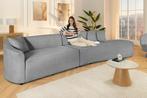 Moderne bank ATELIER L 330cm grijs Bouclé XXL bank incl., Huis en Inrichting, Banken | Bankstellen, Ophalen of Verzenden, Nieuw