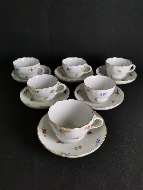 Meissen magnifico Servizio da caffè “Fiori Sparsi” per 6, Antiek en Kunst, Antiek | Meubels | Tafels