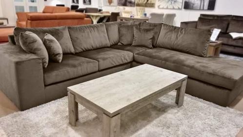 Hoekbank Loenen - hoekbanken - Taupe, Huis en Inrichting, Banken | Sofa's en Chaises Longues, Nieuw, Stof