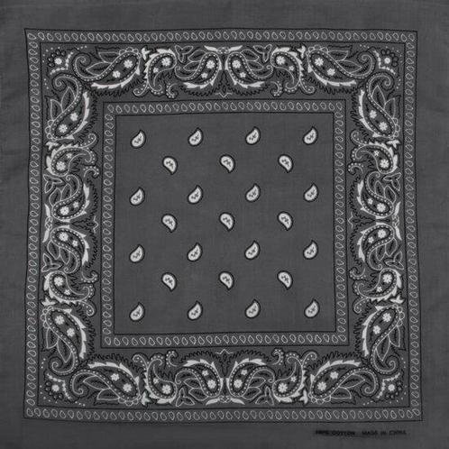 Bandana Zakdoek Paisley Print Grijs, Sieraden, Tassen en Uiterlijk, Uiterlijk | Haarverzorging
