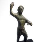 Etruscan Brons Standingbeeld van een krijger, Antiek en Kunst