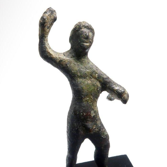 Etruscan Brons Standingbeeld van een krijger, Antiek en Kunst, Antiek | Overige Antiek