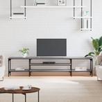 vidaXL Tv-meubel 201x35x45 cm bewerkt hout en ijzer grijs, Huis en Inrichting, Kasten | Televisiemeubels, Nieuw, Verzenden